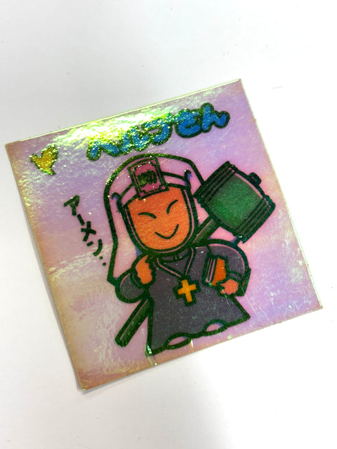 Lotte Bikkuriman Akuma VS Tenshi Sticker Help-san JAPAN
