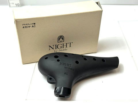 Night by Noble Plastic Ocarina AC Black Rubber Finish Japan