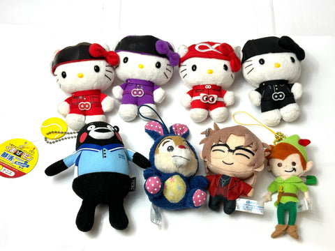 Used Plush Mascot Lot Eight Ranger Hello Kitty Pokemon Eevee Fujiki Yusaku Latte etc