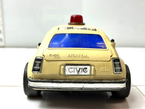 Yonezawa Toys Honda Civic Police Car Mini Car 20cm Opening Doors & Rear Hatch