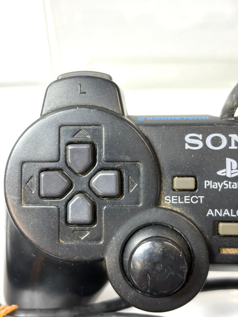 Lot of 2 Sony PS2 DualShock 2 Controllers Black SCPH-10010 Official Japan Set