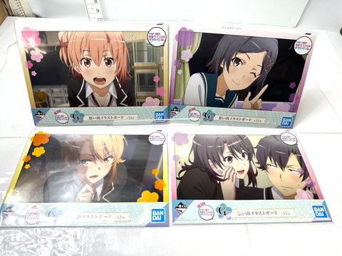 BANDAI Ichiban Kuji Oregairu G Prize Illustration Board Complete Set of 12