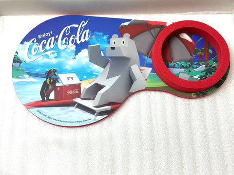 Coca-Cola Non-Sale Micoma Desk Kit Mini Fan with Drink Stage Mouse Pad Japan