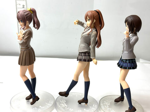 BanG Dream! Girls Band Party School☆Days Premium Figure Set Tsugumi/Risa/Saaya