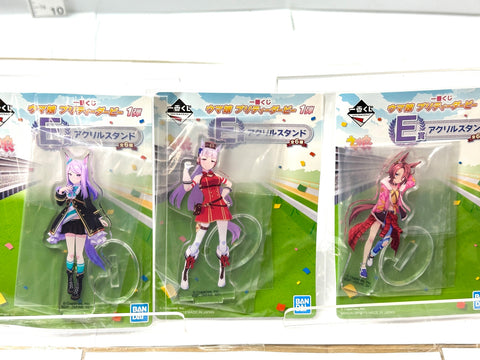 BANDAI Ichiban Kuji Uma Musume Goods Lot Acrylic Stands Rubber Charms