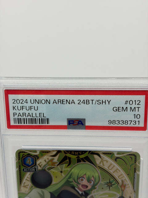 PSA 10 Union Arena Kufufu Parallel UA 24BT/SHY-1-012 SHY GEM MT