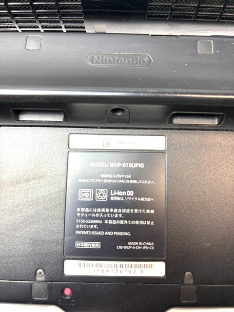Nintendo Wii U Console System 32GB Black Premium Set WUP-101 GamePad Only Works　NTSC-JNTSC-J